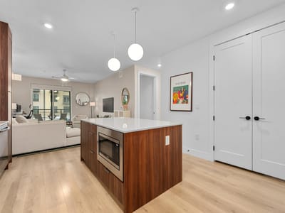 Primary bedroom at 1701 Simond Ave Unit #215 - 1 bed 1 bath home