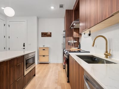 Bathroom at 1701 Simond Ave Unit #215 - 1 bed 1 bath home