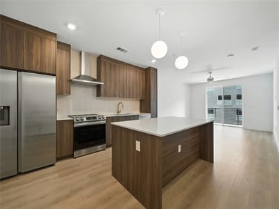 Primary bedroom at 1701 Simond Ave Unit #302 - 1 bed 1 bath home