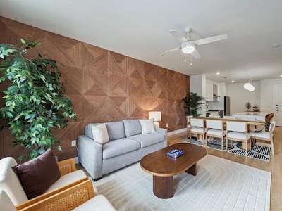 Living area at 1701 Simond Ave Unit #510 - 1 bed 1 bath home