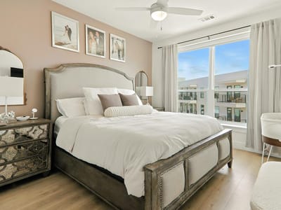 Primary bedroom at 1701 Simond Ave Unit #639 - 2 bed 2 bath home