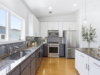 Primary bedroom at 1702 S Lamar BLVD Unit #12 - 2 bed 2 bath home