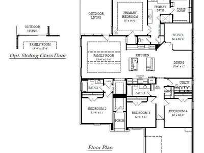 Living area at 1708 Willow Bean Dr - 4 bed 3 bath home
