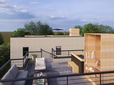 Primary bedroom at 1710 S 5th St Unit #2 - 3 bed 3 bath home