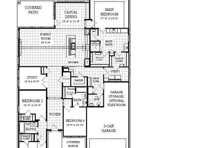 Living area at 1712 Willow Bean Dr - 4 bed 3 bath home