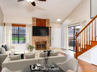 Living area at 1748 Ohlen RD Unit #3 - 2 bed 2 bath home
