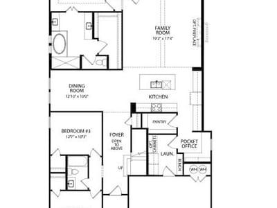 Living area at 17609 Chamoix DR - 4 bed 3 bath home
