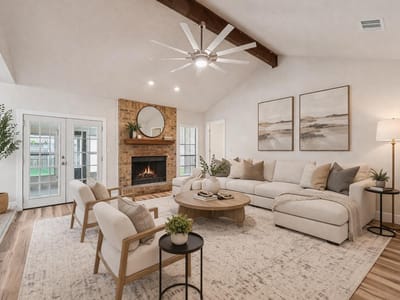 Living area at 1800 Cedarlawn St - 4 bed 2 bath home