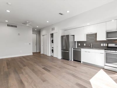Kitchen at 1800 E 4th St Unit #331 - Fourth and Condominiums, Austin, TX