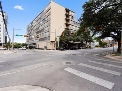 Primary bedroom at 1800 Lavaca St Unit #A108 - 3 bed 2 bath home