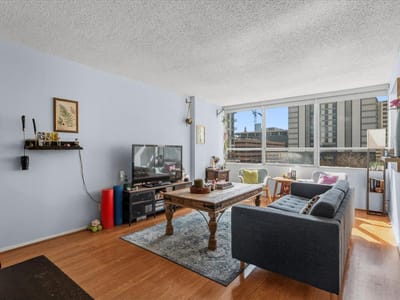 Primary bedroom at 1800 Lavaca St Unit #A305 - 1 bed 1 bath home