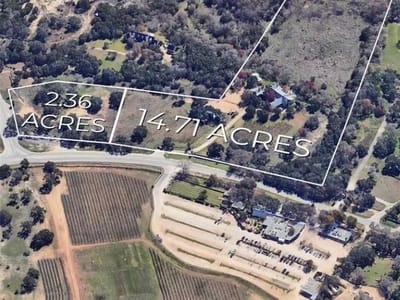 Aerial view - 18059 FM 1826 Rd Aerial view with annotated aerial parcel view at 18059 FM 1826 Rd - Grand Cypress At Onion Creek, Driftwood, TX