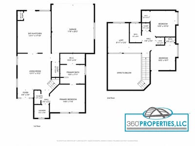 Living area at 1809 Big Bend DR - 3 bed 2 bath home