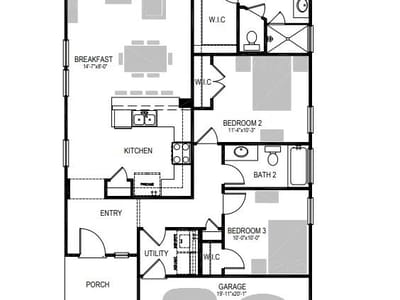 Living area at 181 Hornet ST - 3 bed 2 bath home