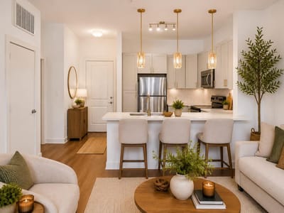 Living area at 1900 Barton Springs RD Unit #2021 - 1 bed 1 bath home