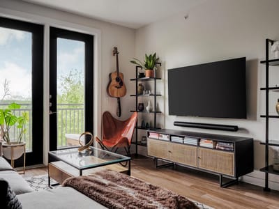 Living area at 1900 Barton Springs Rd Unit #3028 - 1 bed 1 bath home