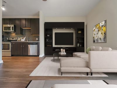 Kitchen at 1900 Barton Springs RD Unit #4013 - Zilkr/Pk Condos, Austin, TX