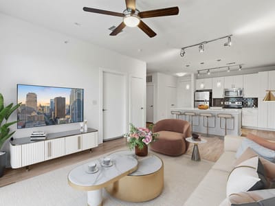 Living area at 1900 Barton Springs RD Unit #4016 - 1 bed 1 bath home