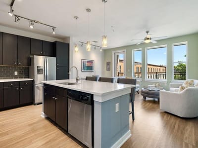 Living area at 1900 Barton Springs RD Unit #5009 - 1 bed 1 bath home