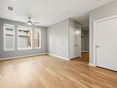 Primary bedroom at 1900 Barton Springs RD Unit #5015 - Zilkr/Pk Condo, Austin, TX