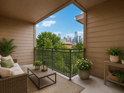 Living area at 1900 Barton Springs RD Unit #5031 - 2 bed 1 bath home