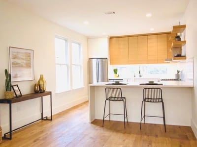 Primary bedroom at 1903 B W 30th St - 2 bed 1 bath home