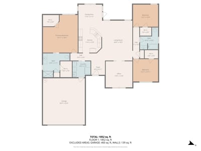 Living area at 1906 Round Table - 3 bed 2 bath home