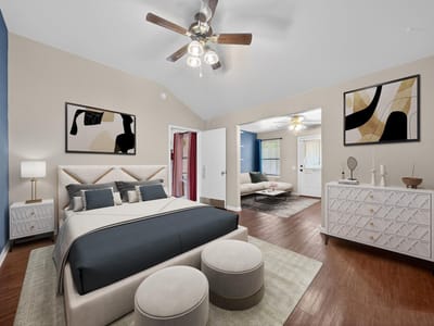 Primary bedroom at 1912 Yaupon TRL - 3 bed 2 bath home