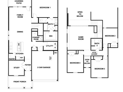 Living area at 1913 Crooked Creek St - 4 bed 2 bath home