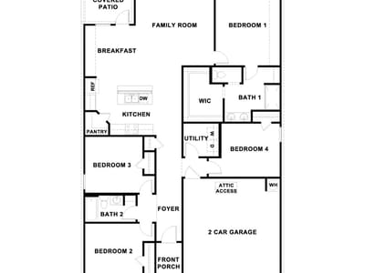 Primary bedroom at 1916 Hamshackle Dr - 4 bed 2 bath home