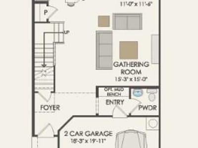 Living area at 1955 Settlers Glen DR Unit #4703 - 3 bed 2 bath home