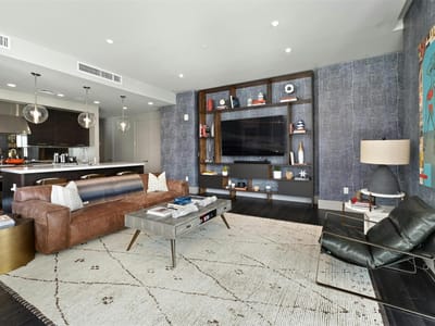 Living area at 200 Congress Ave Unit #15D - 2 bed 2 bath home