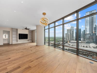 Living area at 200 Congress Ave Unit #15E - 2 bed 2 bath home