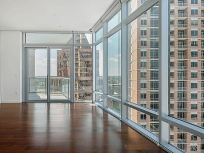 Living area - 200 Congress Ave Unit #23C Living area at 200 Congress Ave Unit #23C - 2 bed 2 bath home