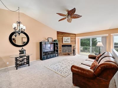 Primary bedroom at 200 Full Moon Unit #3 - 3 bed 3 bath home