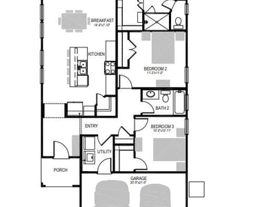 Living area at 201 Hornet ST - 3 bed 2 bath home