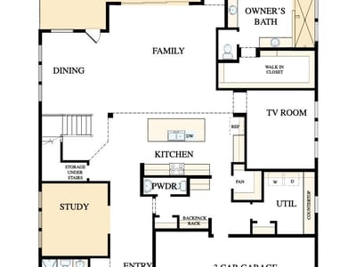 Living area at 2016 Morning Mist Dr - 5 bed 4 bath home