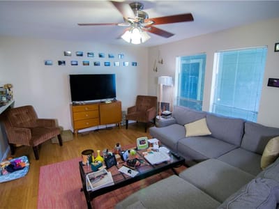 Living area at 202 E 45th St Unit #203 - 1 bed 1 bath home