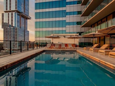 Living area at 202 Nueces ST Unit #1405 - 2 bed 2 bath home