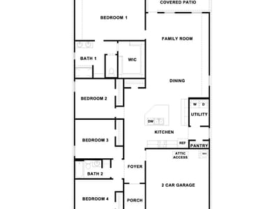 Living area at 20205 Tester St - 4 bed 2 bath home