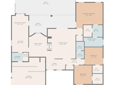 Primary bedroom at 203 Shoal DR - 3 bed 2 bath home
