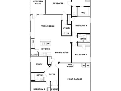 Living area at 204 Rock Springs Dr - 4 bed 3 bath home