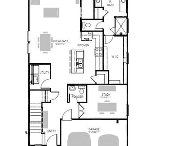 Living area at 205 Hornet ST - 4 bed 3 bath home