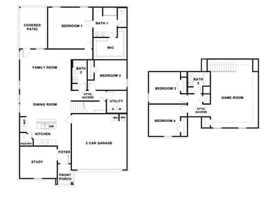 Living area at 205 Rock Springs Dr - 4 bed 2 bath home