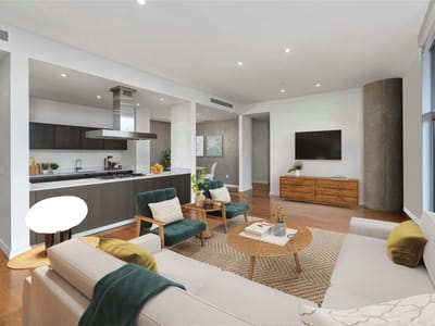 Living area at 210 Lavaca ST Unit #2105 - 3 bed 3 bath home