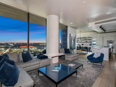 Living area at 210 Lavaca St Unit #2301 - 2 bed 2 bath home