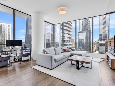 Living area at 210 Lavaca St Unit #2308 - 2 bed 2 bath home