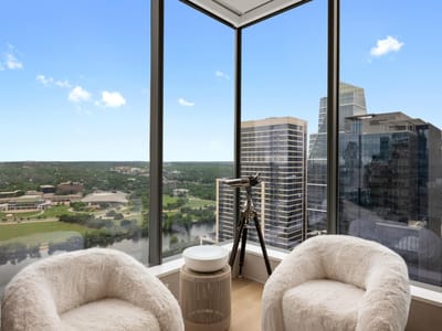 Primary bedroom at 210 Lavaca St Unit #2706 - 3 bed 3 bath home