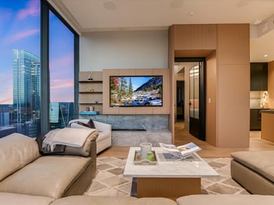 Primary bedroom at 210 Lavaca St Unit #3108 - 2 bed 2 bath home