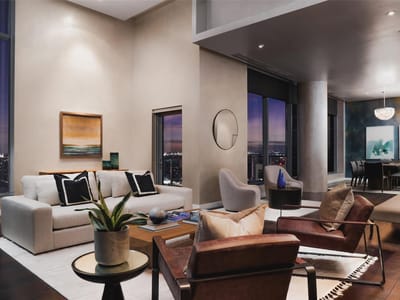 Primary bedroom at 210 Lavaca St Unit #3601 - 3 bed 3 bath home